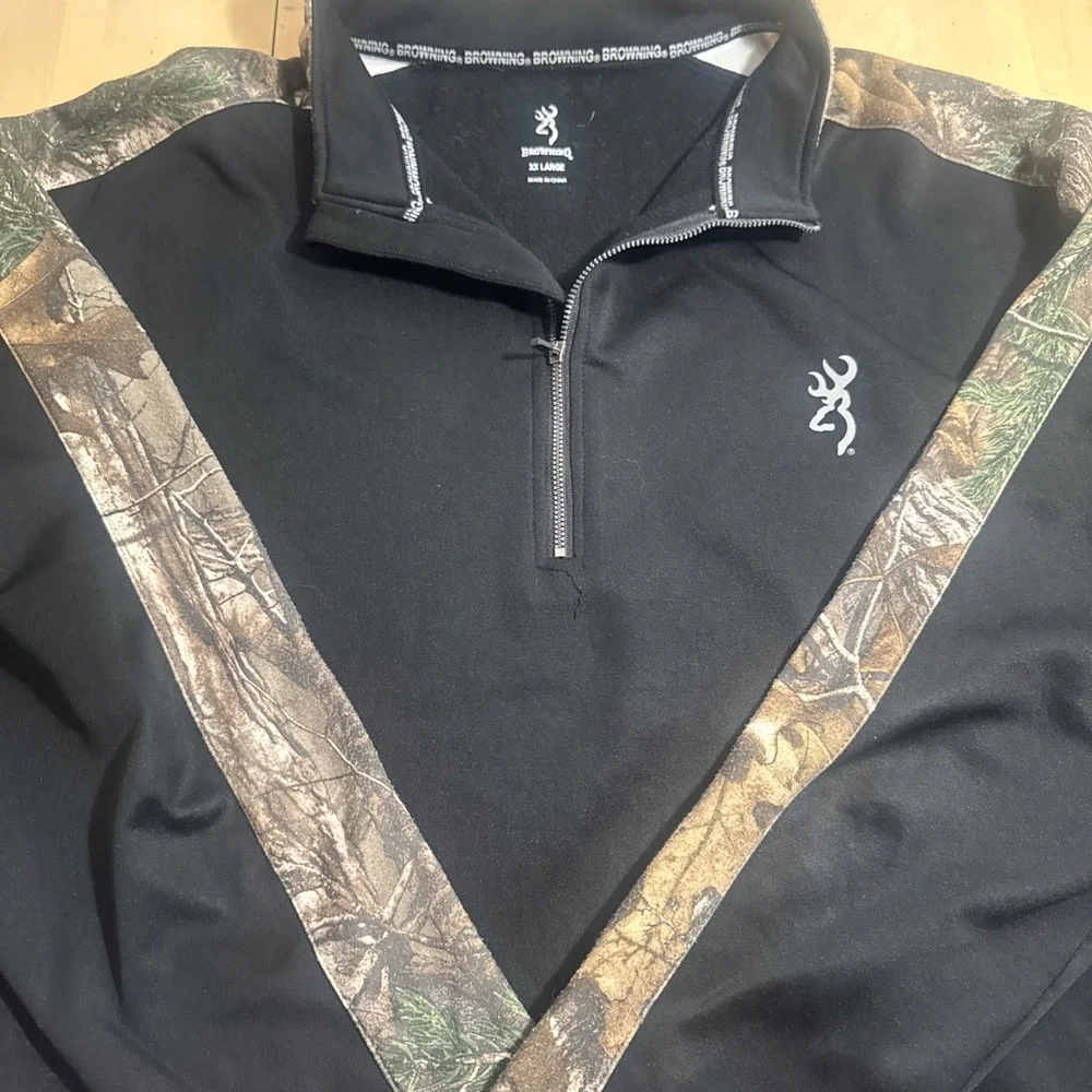 Browning XX Large Camo Jacket Pullover Zip Up Hunting/Outdoors Free Shipping - Picture 2 of 6